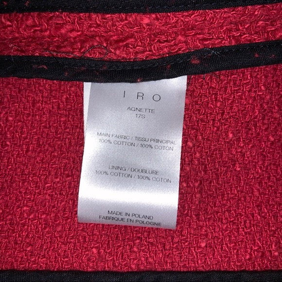 IRO red distressed tweed jacket - Picture 8 of 8